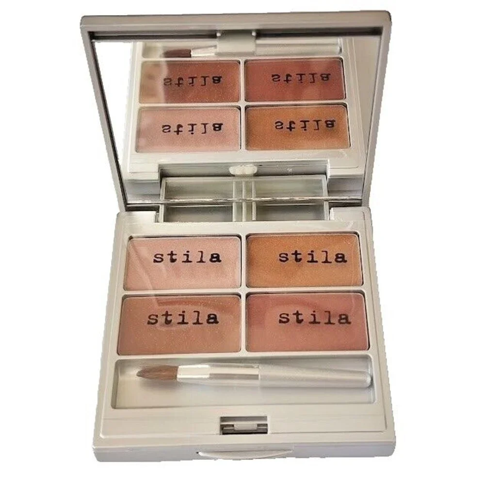 Stila Pocket Palette Lip Gloss Compact Quad No 7 Shade Mirror Discontinued NWOB